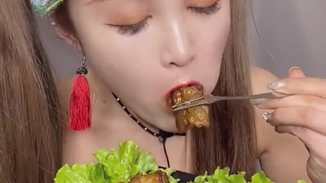 ASMR Mukbang Show, Delicious Eating show by cute girl #shorts #Asmr (8)