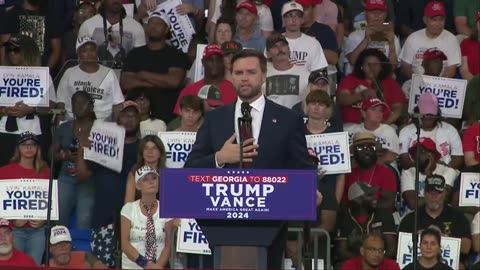 JD Vance addresses Kamala Harris, 'weird' Democrats at Atlanta Trump rally