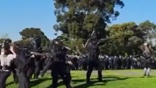 Crazy Video Shows Australian Riot Police Violently Break Up Anti-Lockdown Protest