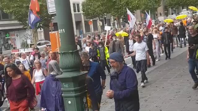 Manifestation pour la LIBERTÉ et CONTRE le GREEN PASS au parc cinquantenaire à Bruxelles