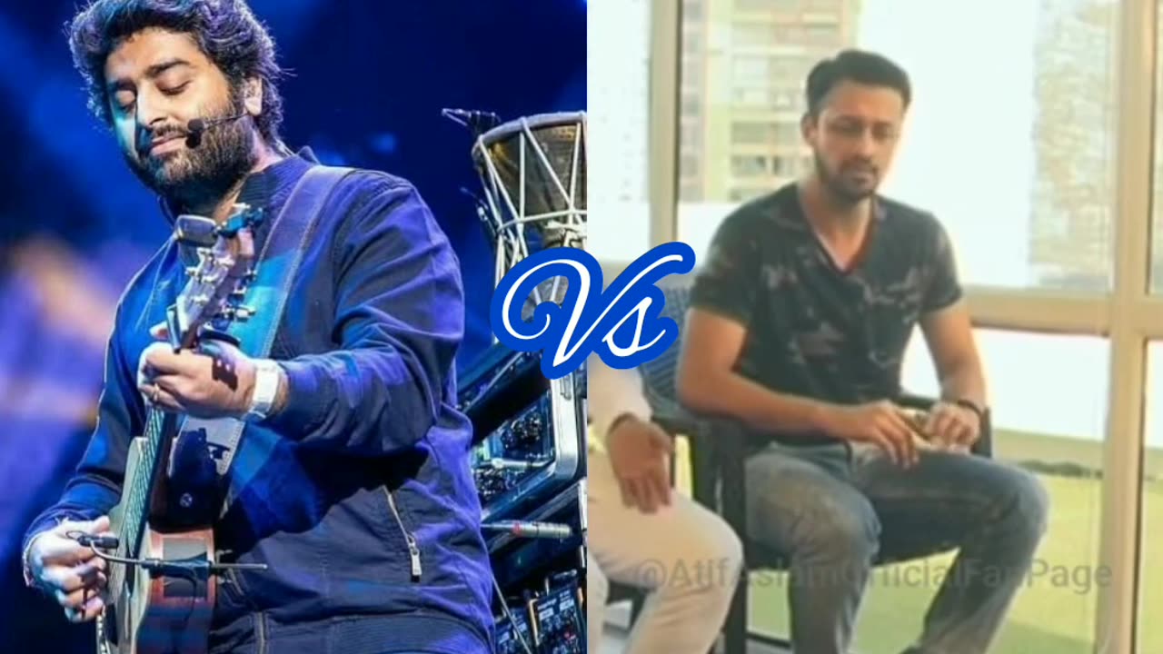 Arijit Singh vs Atif Aslam singing without music _ real voice 😱