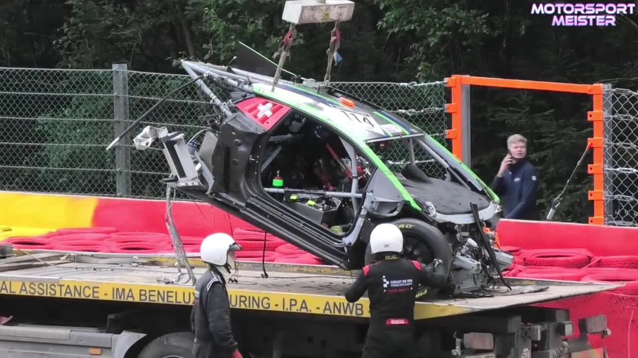 24 hours of Spa 2021 - Huge Multiple Crash Aitken_Estre_Perera_Rigon GT3 - Spa-Francorchamps