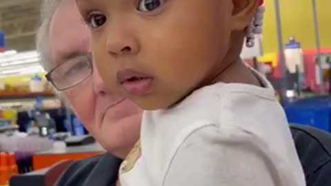 Adorable kid talking her mind