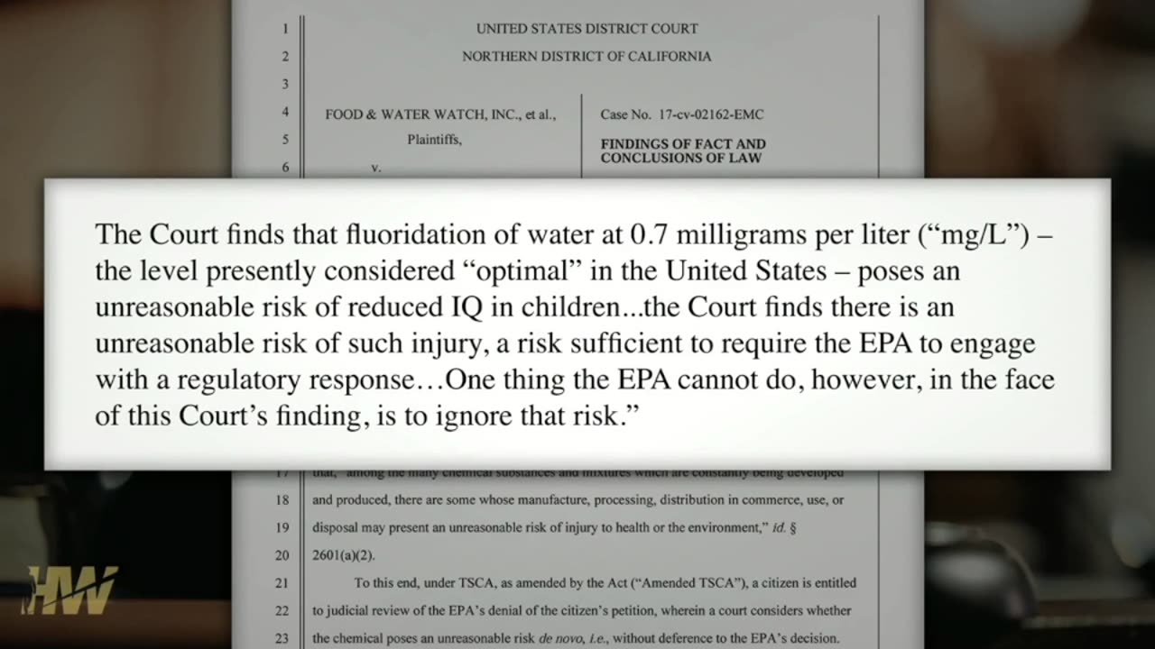 The U.S. Environmental Protection Agency (EPA) Loses Historic Fluoride Case.