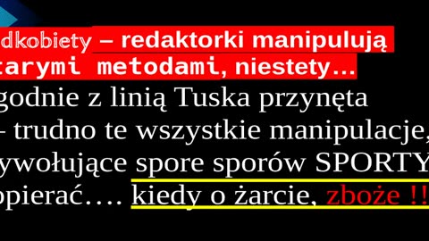 Tuskpolówka:korupcja, W-wa, wywłaszczanie/CPK, red./kobiety, hałasy/CHAMY, TOKSYNY/ZBÓŻ+GERMANY