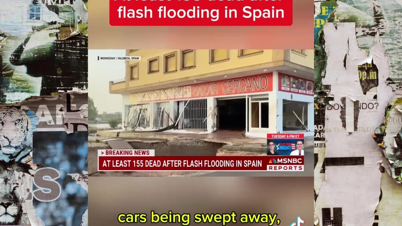 At Least 155 UnAlive ☠️ after flash flooding 🌊 in Spain 🇪🇸 #flooding #spain