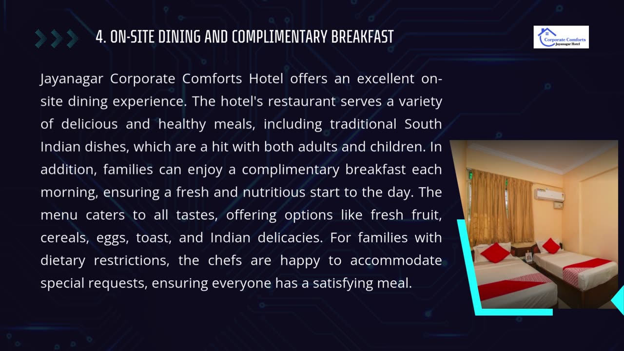 Jayanagar Corporate Comforts Hotel: The Best Hotel for a Family Tour