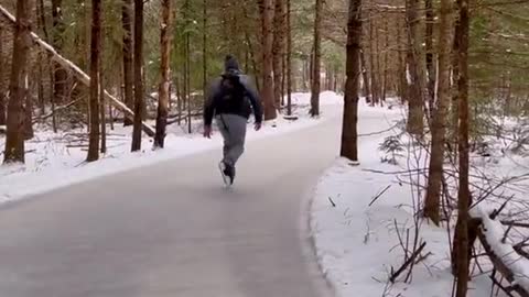 ever wanted to ice skate through a frozen forest?