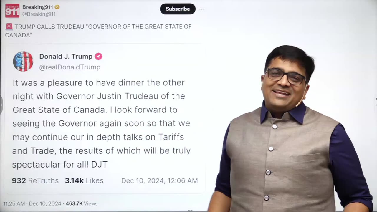 "Trump Mocks Trudeau, Canada Retaliates with Power Cut Threat! | Full Story by Ankit Avasthi Sir"