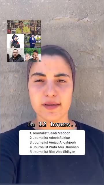 In 12 hours.. Killing journalists in Gaza