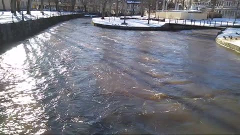 I Slottsparken Invid Svartån. Örebro 11 Febr. 2019