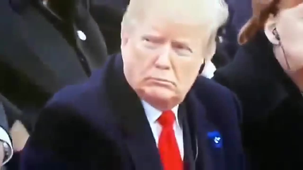 Trump watches in surprise as the King of Morocco falls asleep during President Macron's speech