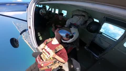 Helicopter skydiving