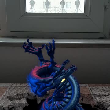 Dragon from ground crack