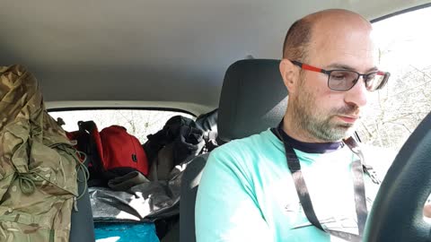 Vlog in the car . In Dartmoor
