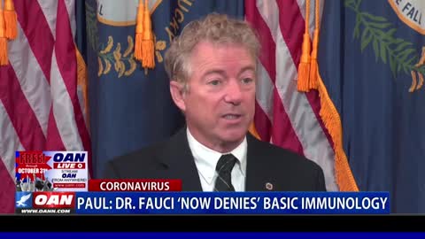 Rand Paul on Fauci's basic immunology denial