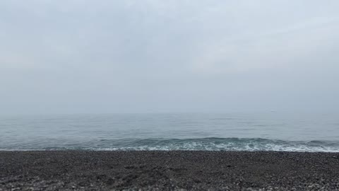 Ulsan Sea on a cloudy day