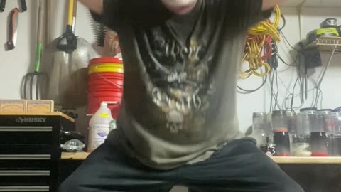 Last Move of Day 131, Side-Crunch Double-Squats