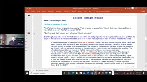 Isaiah 7- Part 2; Isaiah 8 – Part 1