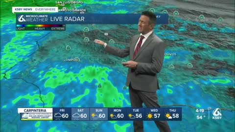 Rain hits the Central Coast Thursday and more late Friday into Sunday