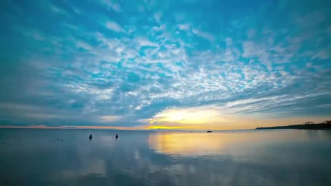 Ocean blue time natural scenery