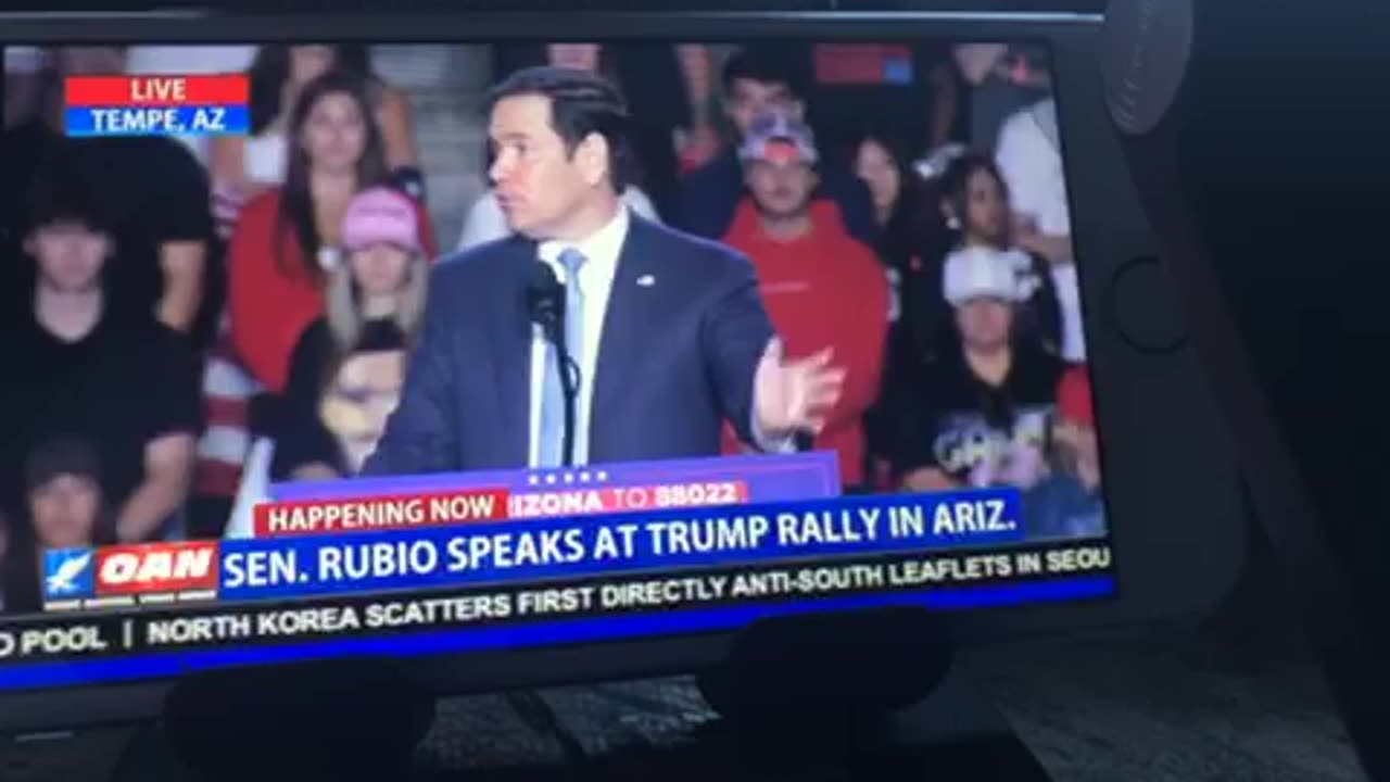 🦅 OANN senator Marco Rubio speaks at trump’s rally in Arizona Thursday 05:20 pm