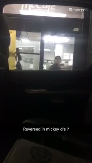 Reversed in mickey d's? car drivethrough