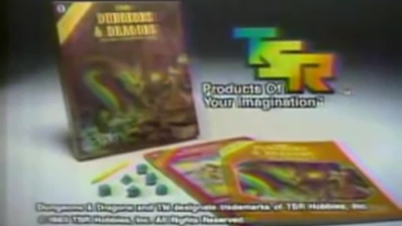 Dungeons & Dragons Roleplaying Game RPG from TSR Games TV Commercial from 1983