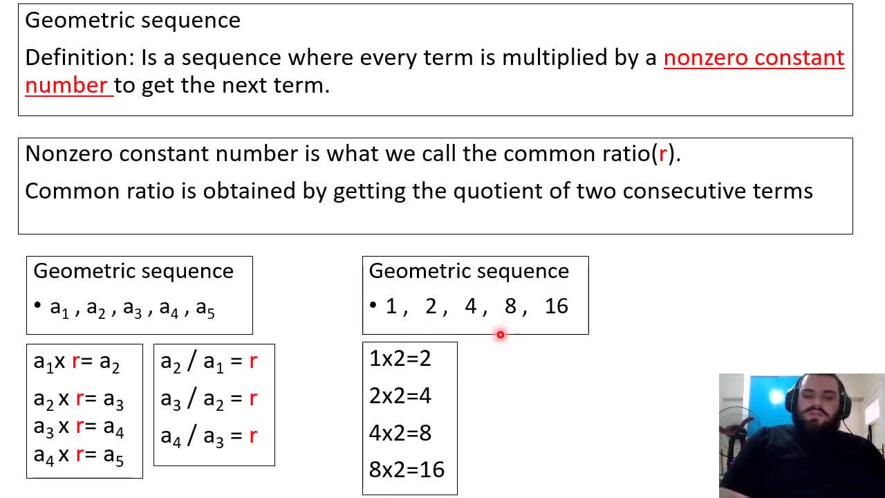 Geometric sequences