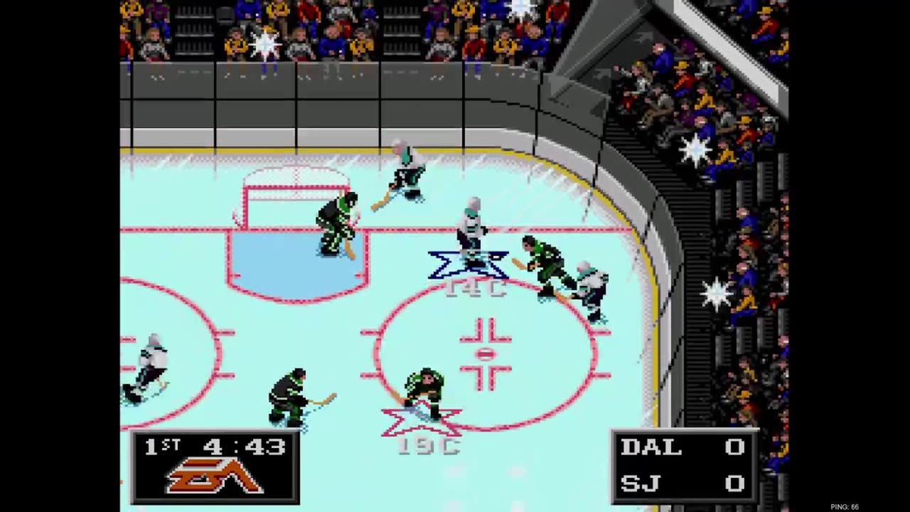 NHL '94 Franchise Mode 1990 Regular Season G4 - Modano09 (DAL) at Len the Lengend (SJ)