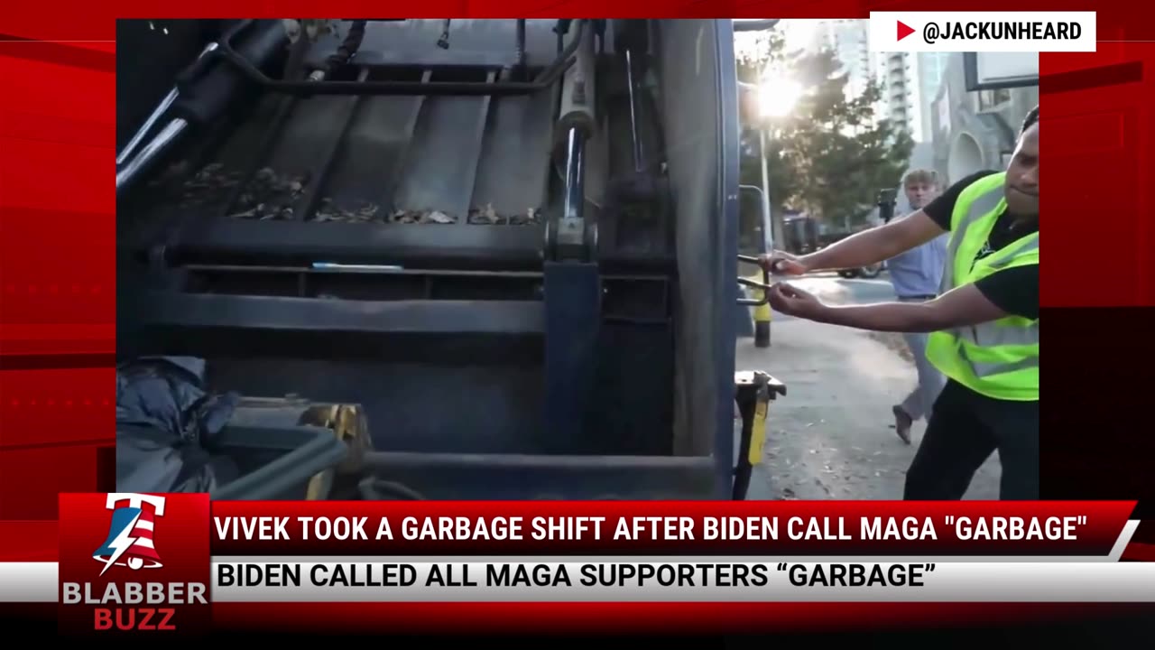 Vivek Took A Garbage Shift After Biden Call MAGA "Garbage"