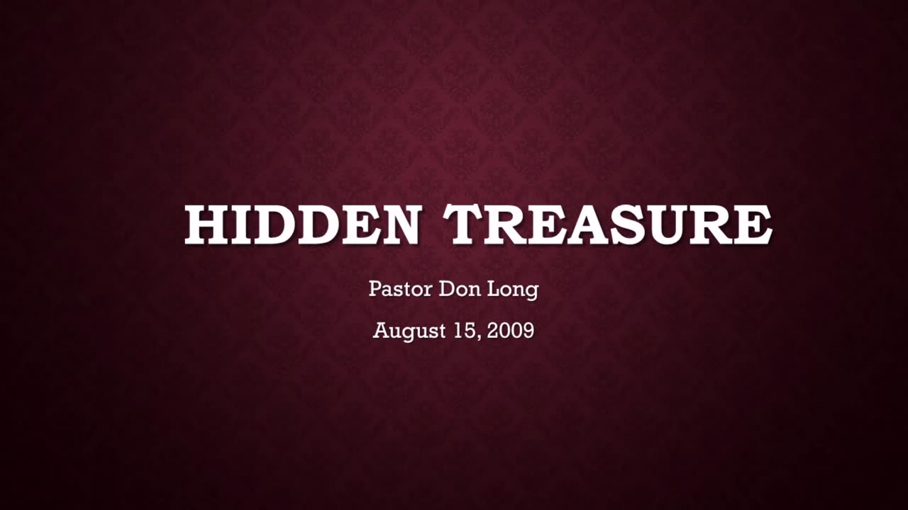 Hidden Treasure (August 15, 2009)