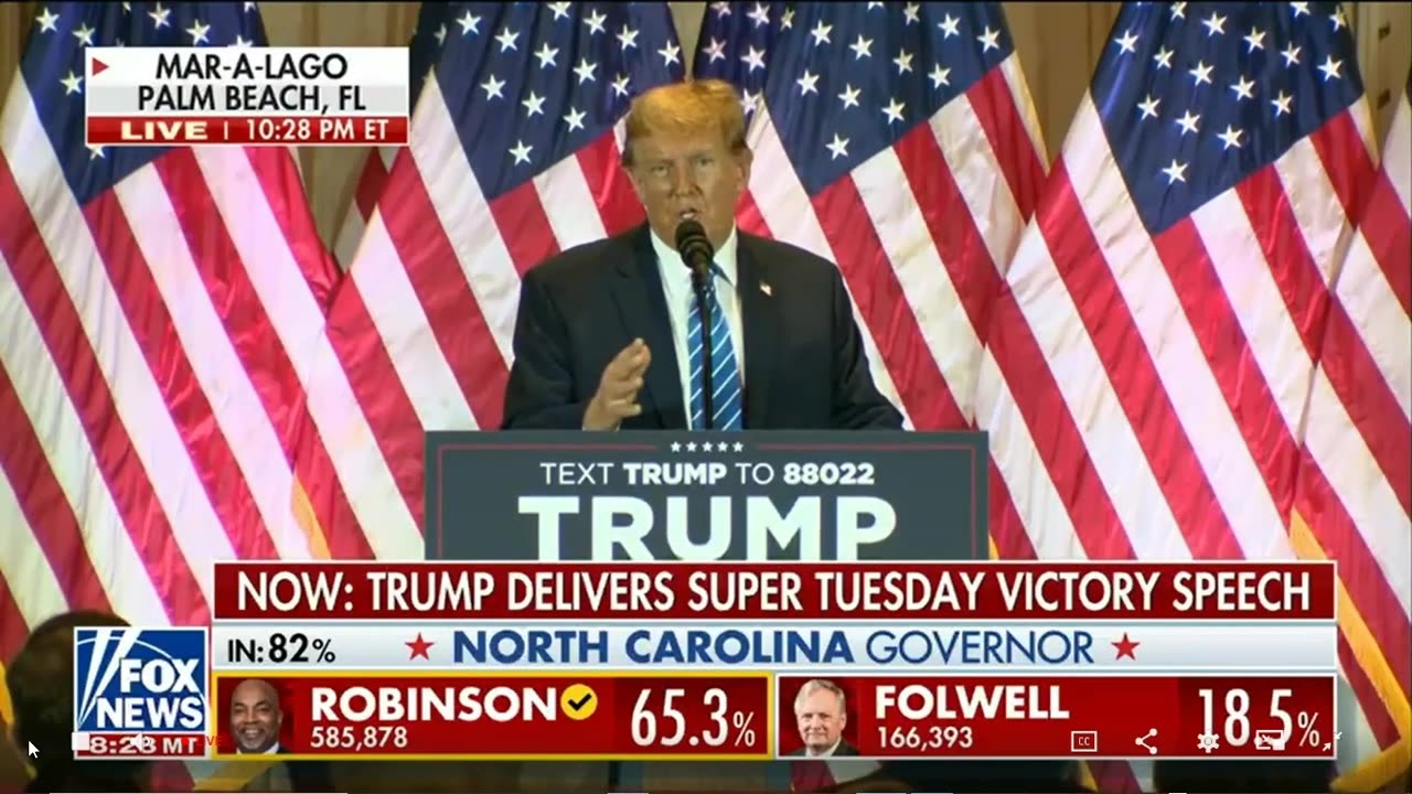 President Donald Trump's Super Tuesday Speech: 3/5/2024