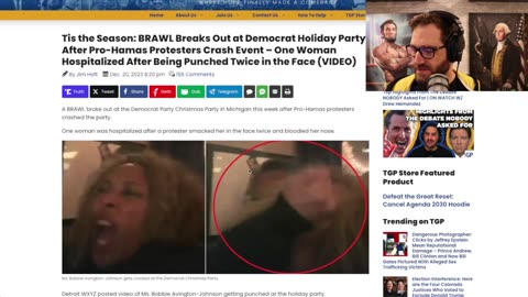 Pro-Hamas Rioters Crash Democrat Event and Punch Woman In Face