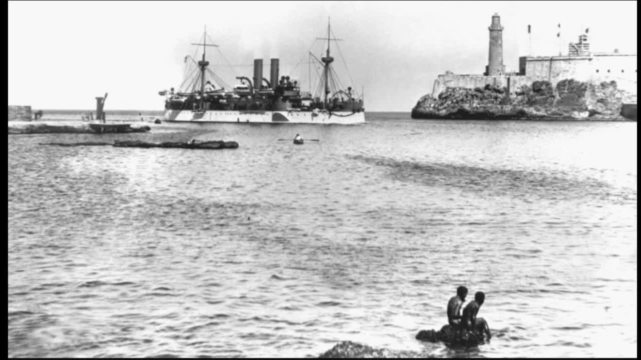 USS MAINE JANUARY 25 1898 AT HAVANA HARBOR KINGDOM OF SPAIN