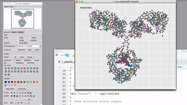 3D interactive scatterplots in loon