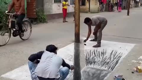 3D Illussion on Indian Streets