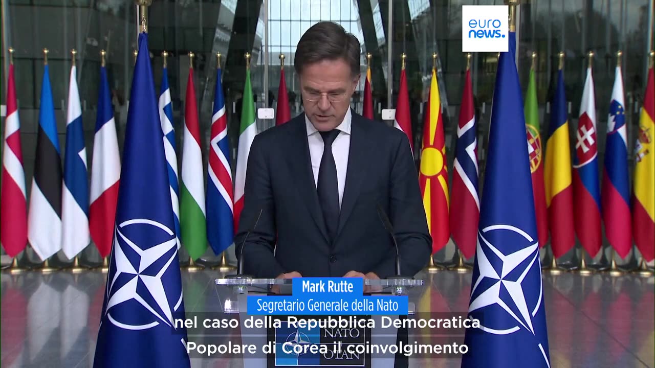 NOTIZIE DAL MONDO Truppe nordcoreane in Russia,Rutte:"Significativa escalation" dice la NATO. Zelensky: "Guerra mondiale".Mark Rutte, conferma che Pyongyang ha dispiegato truppe nella regione di confine con la Russia