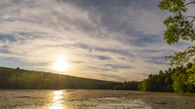 Chemtrails Spread out at Sunset