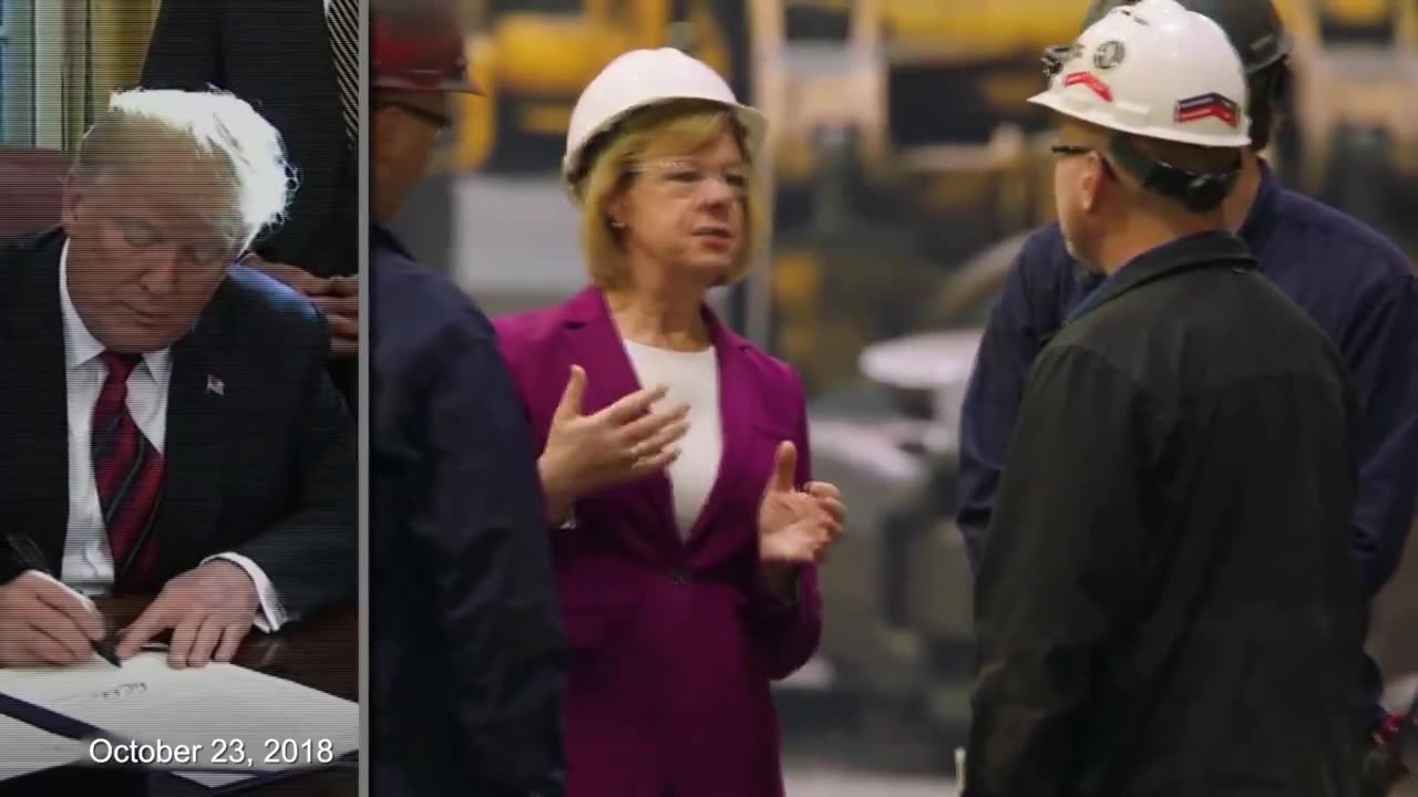Wisconsin Dem. Senator Tammy Baldwin ties herself to Trump