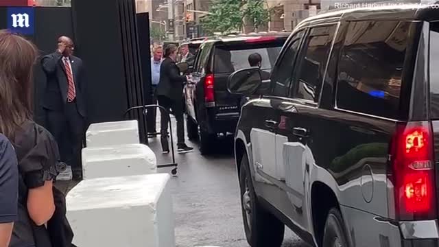 Donald and Melania Trump return to Trump Tower days before Ivana Trumps funeral service.