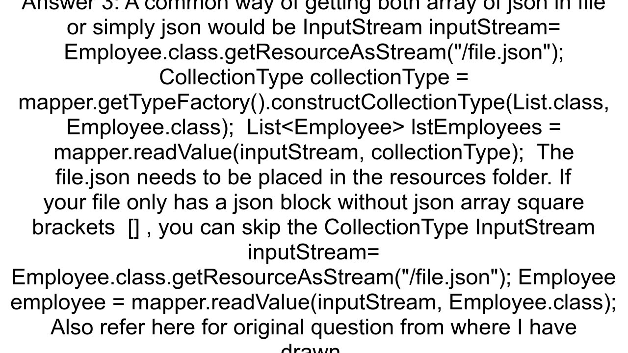 Converting json from a file to a java object