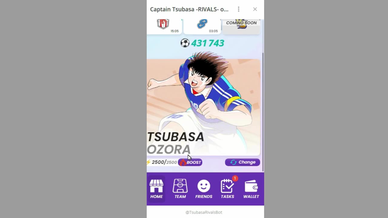 BIG MINING MINI APP BOT TELEGHRAM CAPTAIN TSUBASA