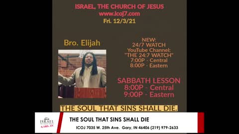 THE SOUL THAT SINS SHALL DIE