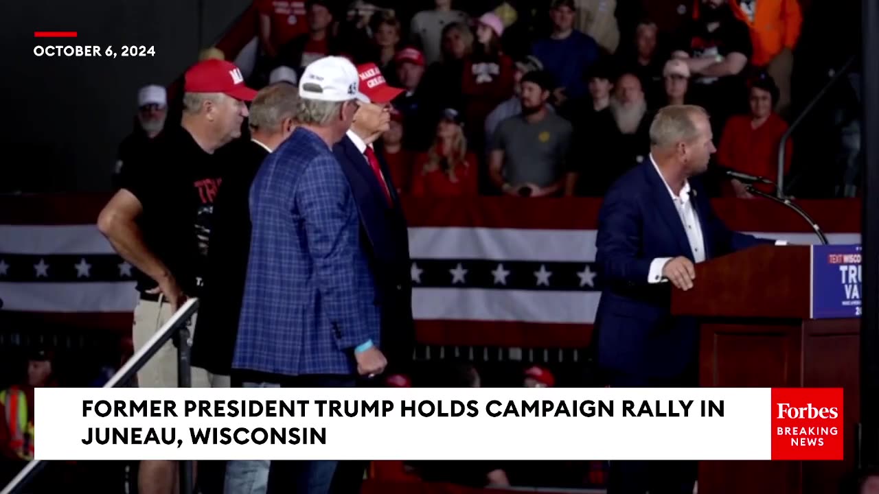 Trump Invites Troy Nehls And His Three Brothers Up Onto Stage During Wisconsin Rally