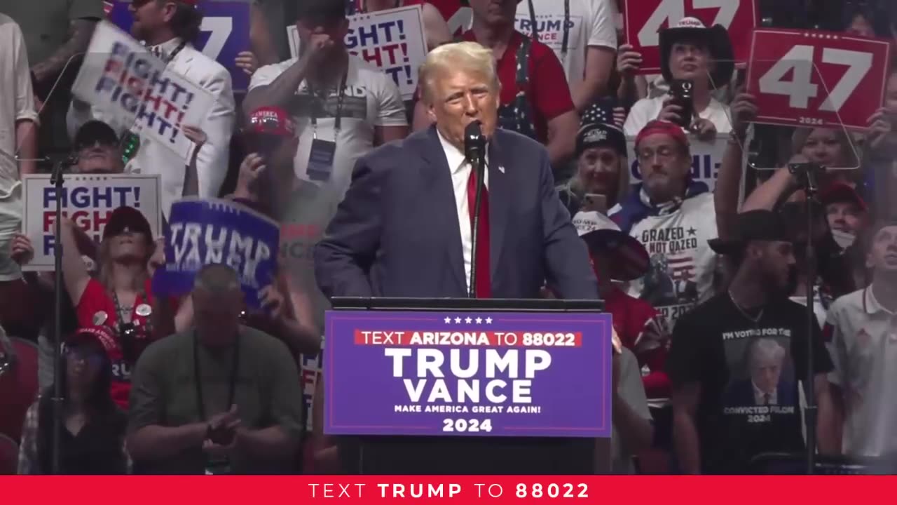 Trump Rally in Arizona: President Trump in Glendale, AZ