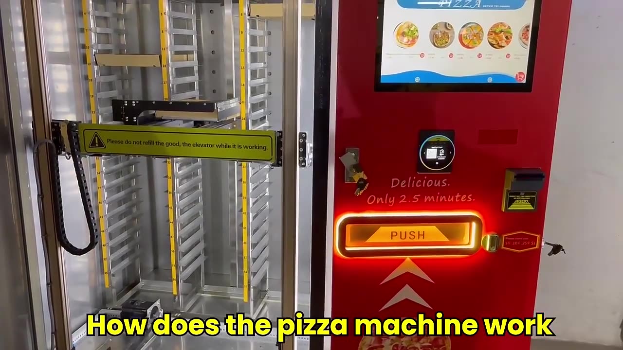 pizza vending machine# pizza in a vending machine# pizza making vending machine#