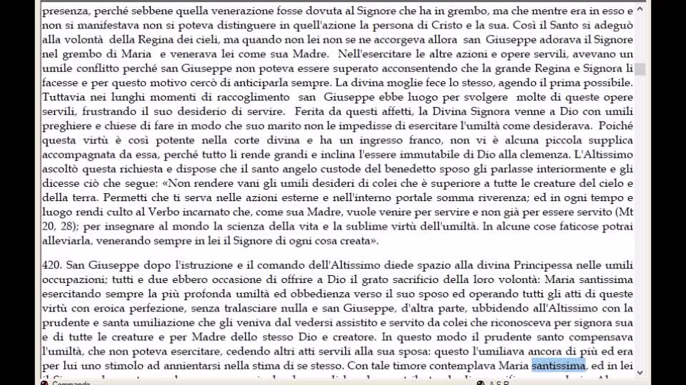 Mistica città di Dio libro Quarto, Capitoli 1-14