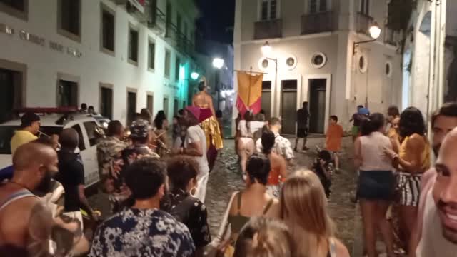 Carnival block in Pelourinho Salvador Bahia Brazil come and tour