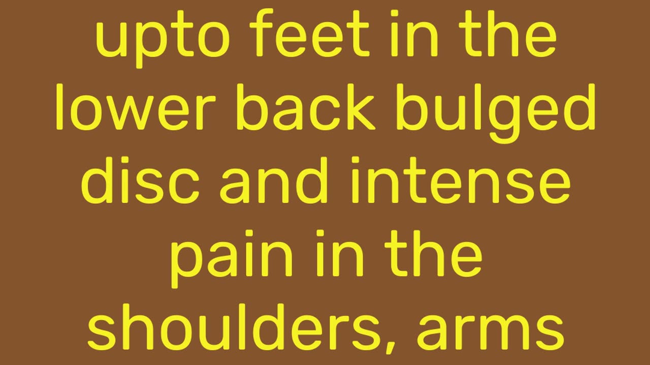 Bulged Disc Disease Symptoms